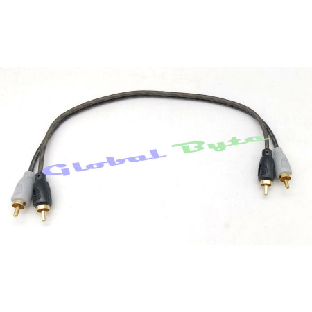 Global Byte RCA Cable 12 Inch for DSP Connectivity | AV-01RCA-12IN Global Byte RCA Cable 12 Inch for DSP Connectivity | AV-01RCA-12IN